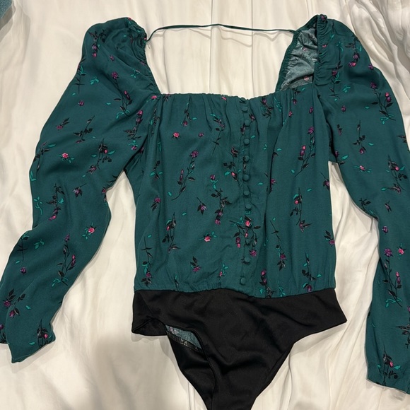 AFRM green floral bodysuit - Picture 1 of 7